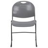 HERCULES Series 880 lb. Capacity Gray Ultra-Compact Stack Chair with Black Powder Coated Frame