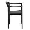 HERCULES Series 1000 lb. Capacity Black Plastic Cafe Stack Chair