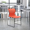 HERCULES Series 661 lb. Capacity Orange Full Back Stack Chair with Gray Powder Coated Frame