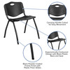 HERCULES Series 880 lb. Capacity Black Plastic Stack Chair