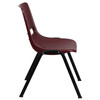 HERCULES Series 880 lb. Capacity Burgundy Ergonomic Shell Stack Chair with Black Frame