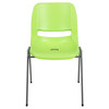 HERCULES Series 880 lb. Capacity Green Ergonomic Shell Stack Chair with Gray Frame