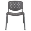 HERCULES Series 880 lb. Capacity Gray Plastic Stack Chair with Titanium Gray Powder Coated Frame