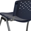 HERCULES Series 880 lb. Capacity Navy Plastic Stack Chair with Titanium Gray Powder Coated Frame