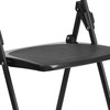 HERCULES Series 500 lb. Capacity Heavy Duty Black Plastic Folding Chair with Built-in Ganging Brackets