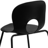 HERCULES Series 770 lb. Capacity Designer Black Plastic Stack Chair with Black Frame