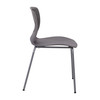 HERCULES Series Commercial Grade 770 lb. Capacity Ergonomic Stack Chair with Lumbar Support and Silver Steel Frame - Gray