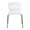 HERCULES Series Commercial Grade 770 lb. Capacity Ergonomic Stack Chair with Lumbar Support and Silver Steel Frame - White