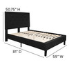 Roxbury Full Size Tufted Upholstered Platform Bed in Black Fabric