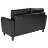 Candler Park Upholstered Loveseat in Black LeatherSoft