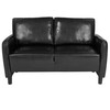 Candler Park Upholstered Loveseat in Black LeatherSoft