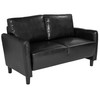 Candler Park Upholstered Loveseat in Black LeatherSoft