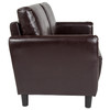 Candler Park Upholstered Loveseat in Brown LeatherSoft