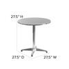 Mellie 27.5'' Round Aluminum Indoor-Outdoor Table with Base