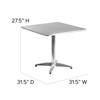 Mellie 31.5'' Square Aluminum Indoor-Outdoor Table with Base