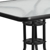 Barker 31.5'' Square Tempered Glass Metal Table
