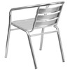 Lila Heavy Duty Commercial Aluminum Indoor-Outdoor Restaurant Stack Chair with Triple Slat Back