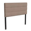 Paxton Full Channel Stitched Fabric Upholstered Headboard, Adjustable Height from  44.5" to 57.25" - Taupe