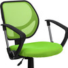 Neri Low Back Green Mesh Swivel Task Office Chair with Arms