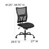 HERCULES Series Big & Tall 400 lb. Rated Black Mesh Executive Swivel Ergonomic Office Chair