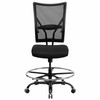 HERCULES Series Big & Tall 400 lb. Rated Black Mesh Ergonomic Drafting Chair