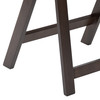 HERCULES Series Chocolate Wood Folding Chair with Vinyl Padded Seat