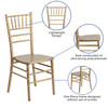 HERCULES Series Gold Wood Chiavari Chair