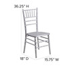 HERCULES Series Silver Wood Chiavari Chair