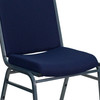 HERCULES Series Heavy Duty Navy Blue Dot Fabric Stack Chair