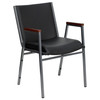 HERCULES Series Heavy Duty Black Vinyl Stack Chair with Arms