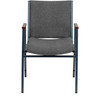 HERCULES Series Heavy Duty Gray Fabric Stack Chair with Arms