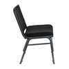 HERCULES Series Big & Tall 1000 lb. Rated Black Fabric Stack Chair