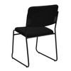 HERCULES Series 500 lb. Capacity High Density Black Fabric Stacking Chair with Sled Base