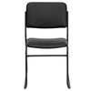 HERCULES Series 500 lb. Capacity High Density Black Vinyl Stacking Chair with Sled Base