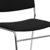 HERCULES Series 500 lb. Capacity Black Fabric High Density Stacking Chair with Chrome Sled Base