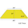 Wren Mobile 22.5''W x 45''L Trapezoid Yellow HP Laminate Activity Table - Height Adjustable Short Legs