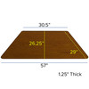 Wren Mobile 29''W x 57''L Trapezoid Oak HP Laminate Activity Table - Standard Height Adjustable Legs