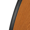 Wren Mobile 60" Half Circle Wave Flexible Collaborative Oak Thermal Laminate Activity Table-Height Adjust Short Legs