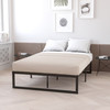 Louis 14 Inch Metal Platform Bed Frame with 12 Inch Pocket Spring Mattress in a Box (No Box Spring Required) - Queen