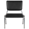 HERCULES Series 1000 lb. Rated Black Antimicrobial Vinyl Bariatric Medical Reception Chair with 3/4 Panel Back