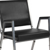 HERCULES Series 1000 lb. Rated Black Antimicrobial Vinyl Bariatric Medical Reception Arm Chair