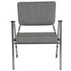 HERCULES Series 1000 lb. Rated Gray Antimicrobial Fabric Bariatric Medical Reception Arm Chair with 3/4 Panel Back