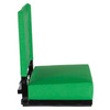 Grandstand Comfort Seats by Flash - 500 lb. Rated Lightweight Stadium Chair with Handle & Ultra-Padded Seat, Bright Green