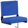 Grandstand Comfort Seats by Flash - 500 lb. Rated Lightweight Stadium Chair with Handle & Ultra-Padded Seat, Blue