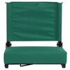 Grandstand Comfort Seats by Flash - 500 lb. Rated Lightweight Stadium Chair with Handle & Ultra-Padded Seat, Hunter Green