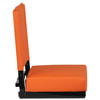 Grandstand Comfort Seats by Flash - 500 lb. Rated Lightweight Stadium Chair with Handle & Ultra-Padded Seat, Orange