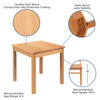 Kyndl Kids Natural Solid Wood Table and Chair Set for Classroom, Playroom, Kitchen
