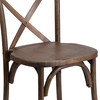 HERCULES Series Stackable Early American Wood Cross Back Chair