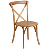 HERCULES Series Stackable Oak Wood Cross Back Chair