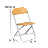 Timmy Kids Yellow Plastic Folding Chair